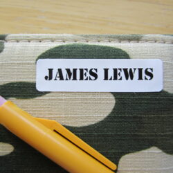 stick- on name labels