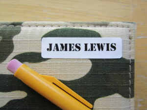 stick- on name labels