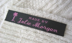 50 Personalized Satin Sewing Labels for Knitting, Quilting and
